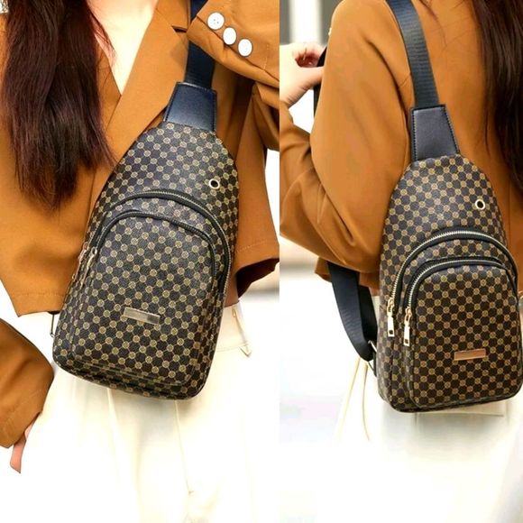 Brown Adjustable Sling Bag - Picture 2 of 12